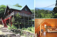 伊豆・伊東市不動産 宇佐美みのりの村・中古ログハウス|広いテラス、海眺望 伊豆不動産(株)中央不動産